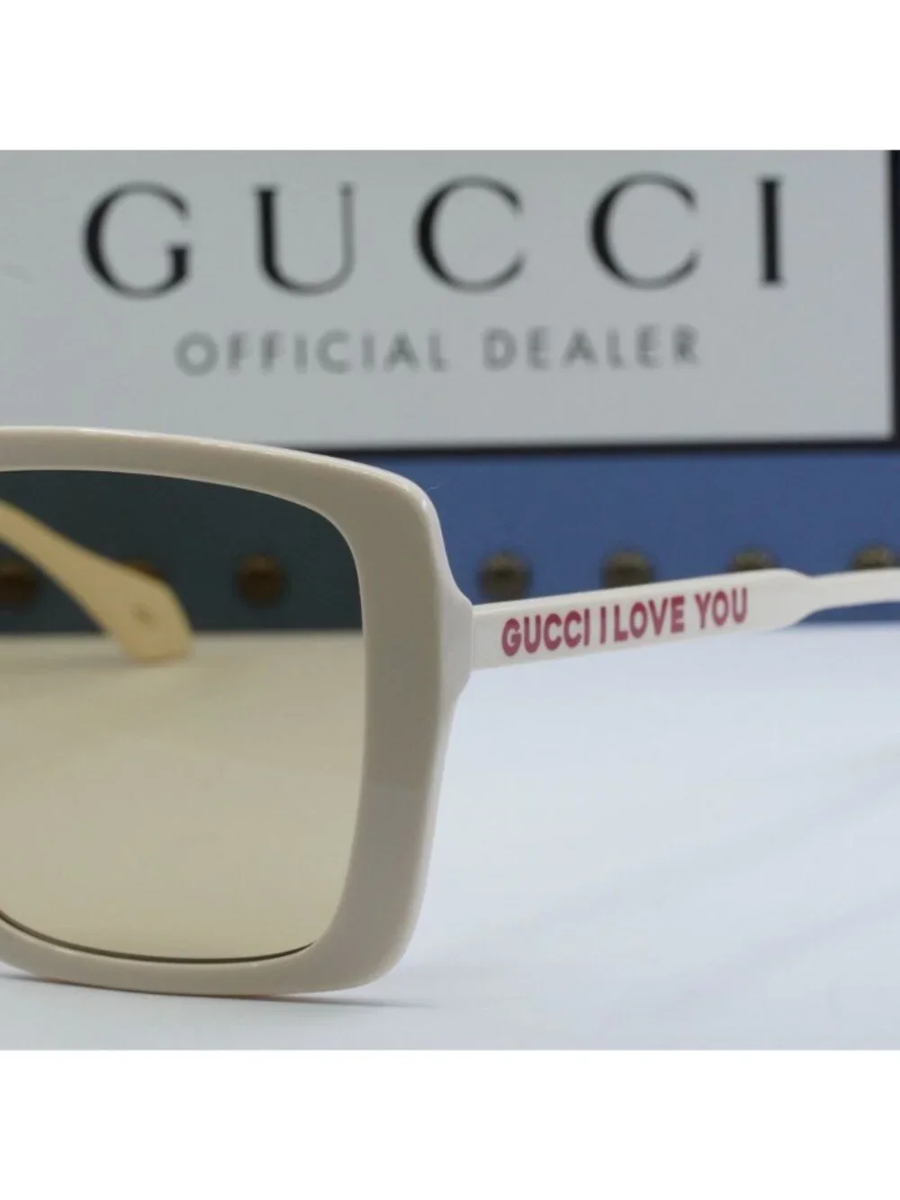 Gucci GG0567SAN 006 Square Women Sunglasses - Ivory / Brown